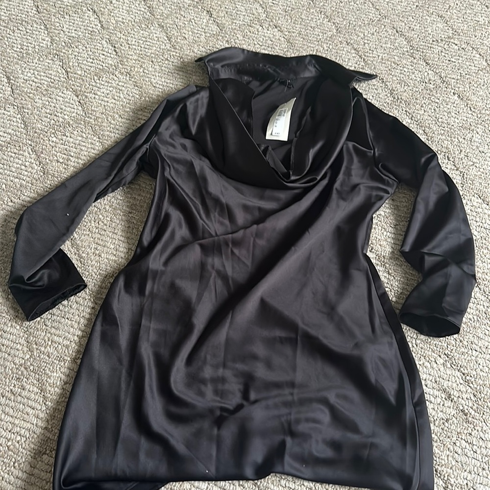 Black party dress -satin